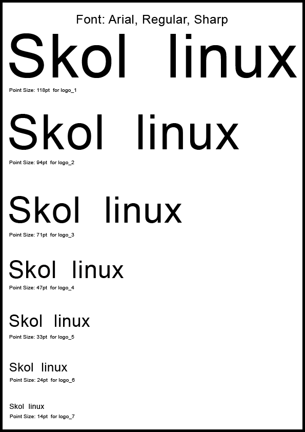 Skole logo English font